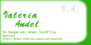 valeria andel business card